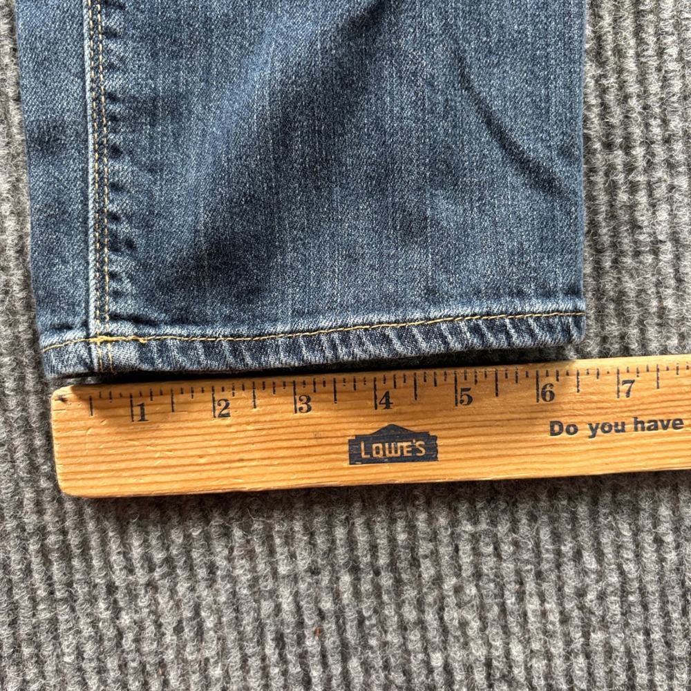 Eddie Bauer Boyfriend Jeans Womens T12 Blue Relaxed Leg Button Fly Denim - Picture 8 of 11